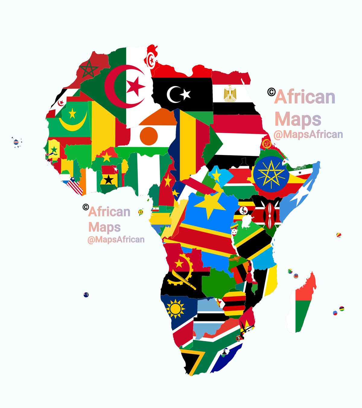 The True Flag Map of Africa.