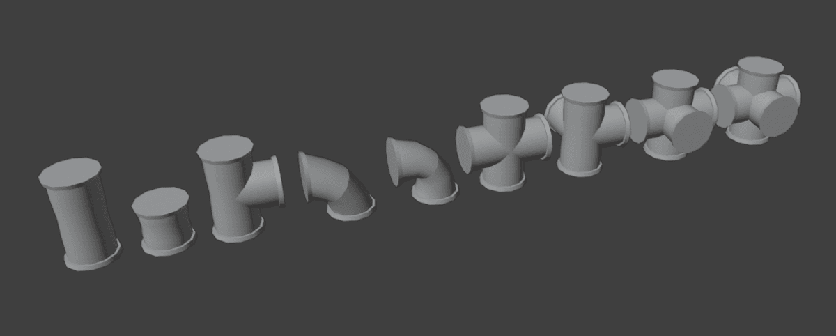 Some free pipe models