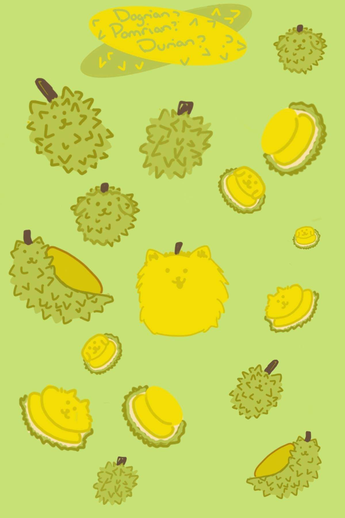 Dog Durian Sticker Sheet