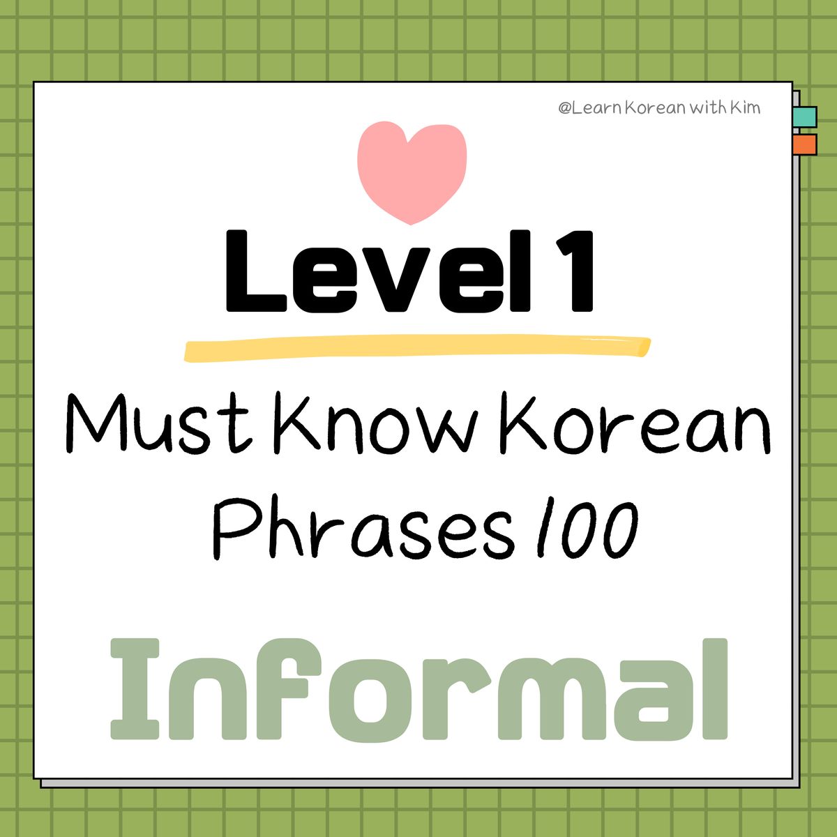 [Beginners] 100 Must-know Phrases (Informal)