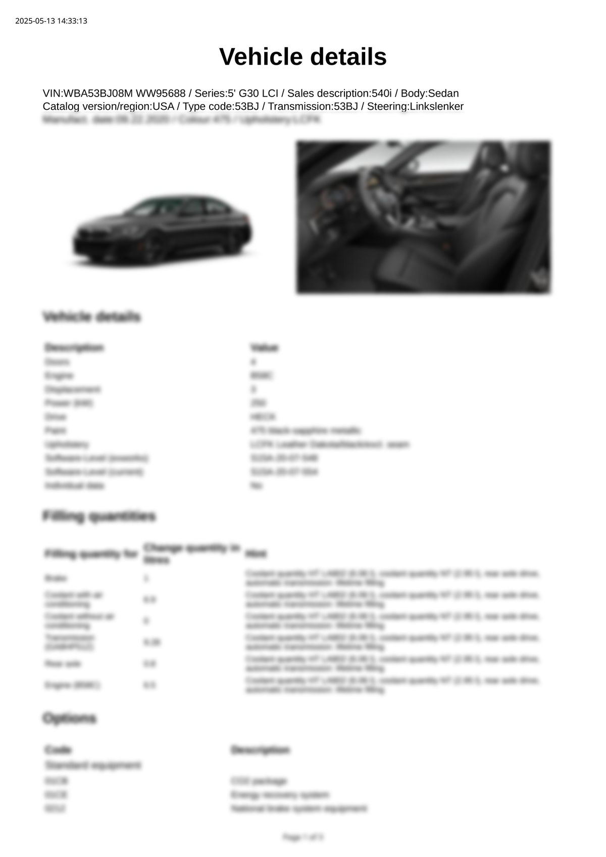 Build Sheet VIN WBA53BJ08MWW95688
