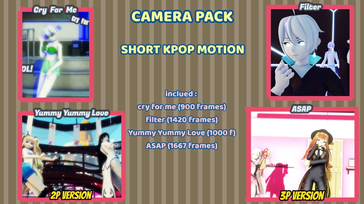 [PACK CAMERA] SHORT KPOP MOTION - X4