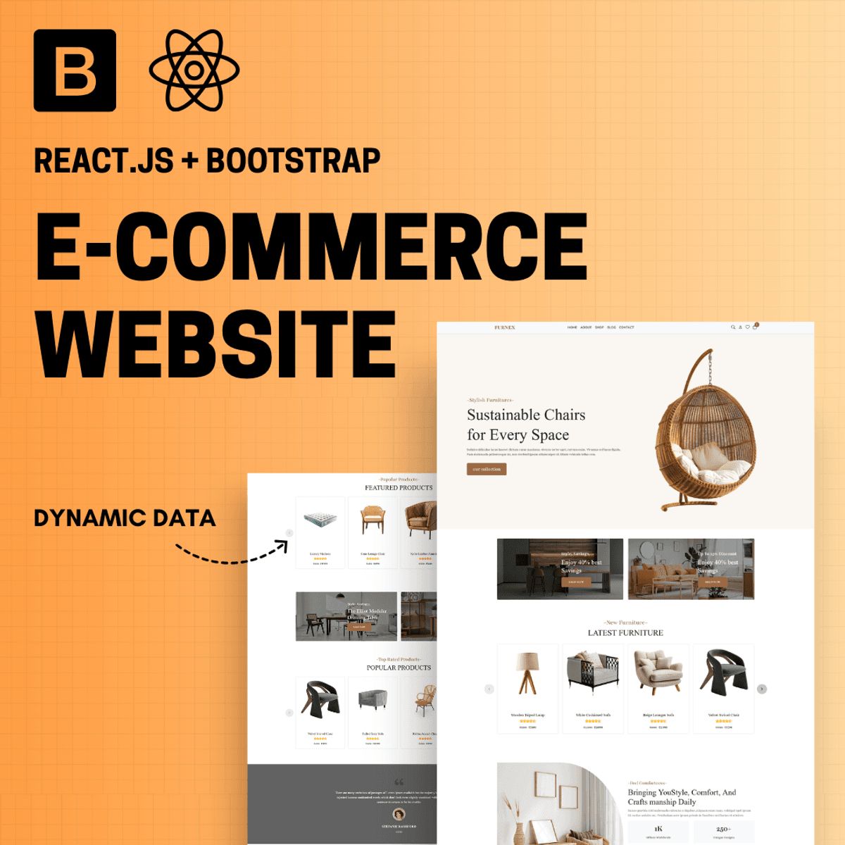 Modern Furniture Shop Built with React JS & Bootstrap — K2infocom ... image.