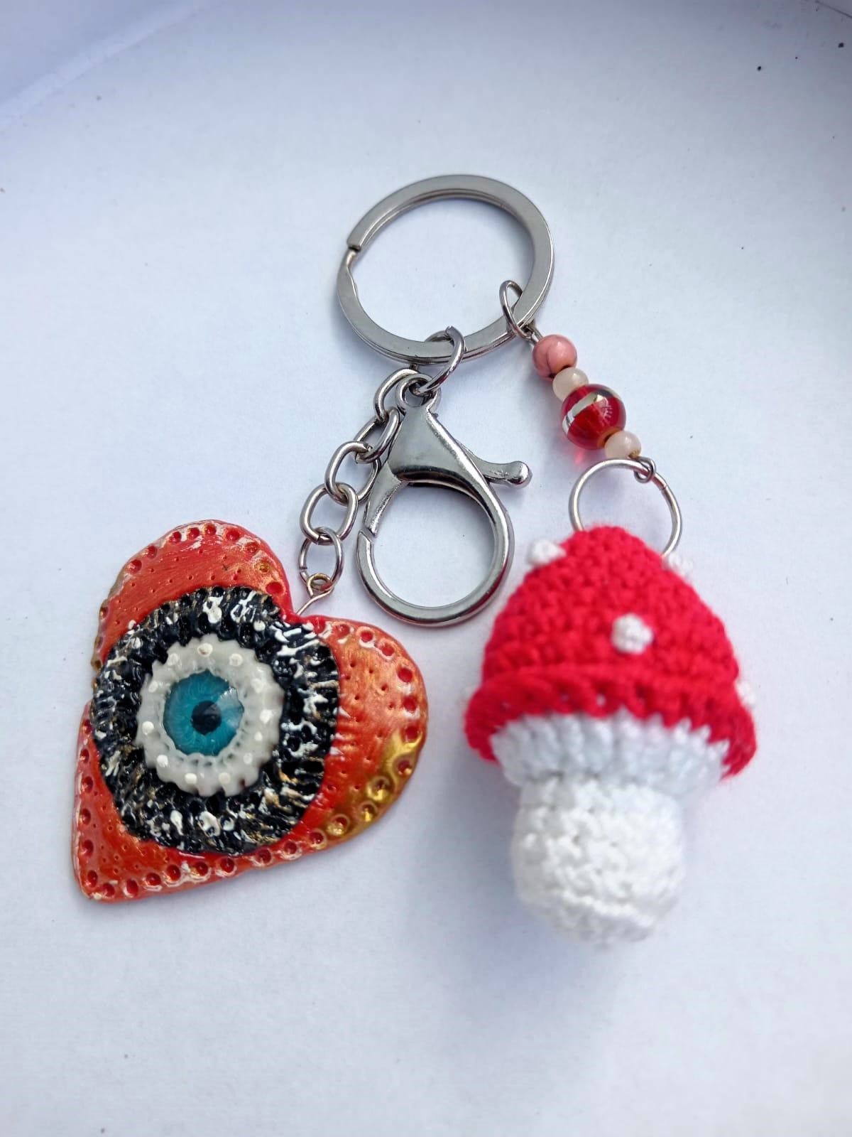 Red Mushroom Keychain