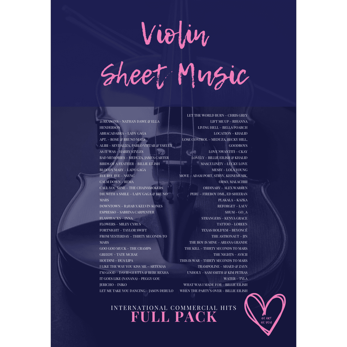 International Commercial Hits FULL PACK + Backing Tracks (arr. by MaryAnnViolin)