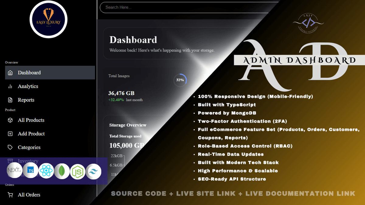 Admin Dashboard From Scratch - Next.js, TypeScript