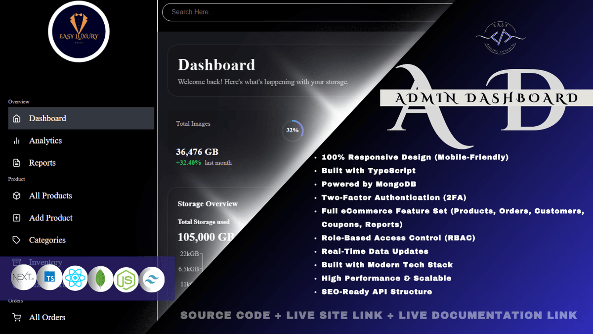 Admin Dashboard From Scratch - Next.js, TypeScript