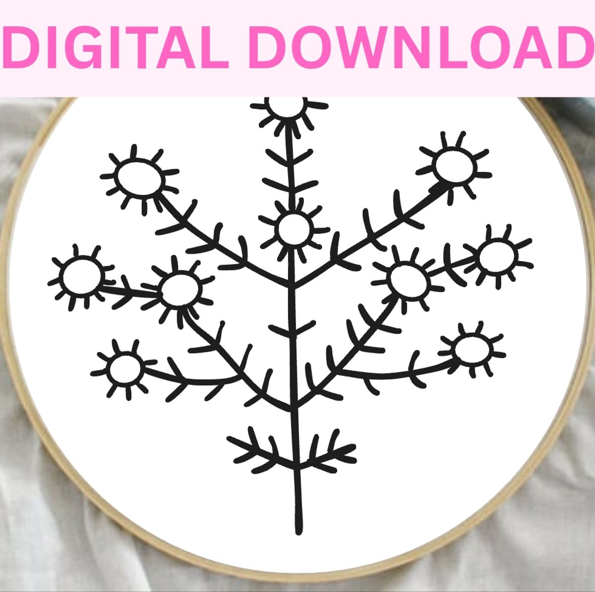 Chamomile Embroidery Pattern