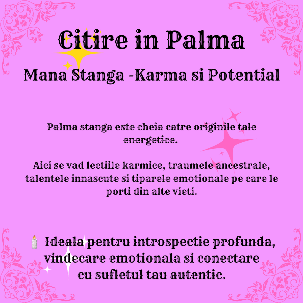 Citire in Palma - Mana Stanga - Karma si Potential
