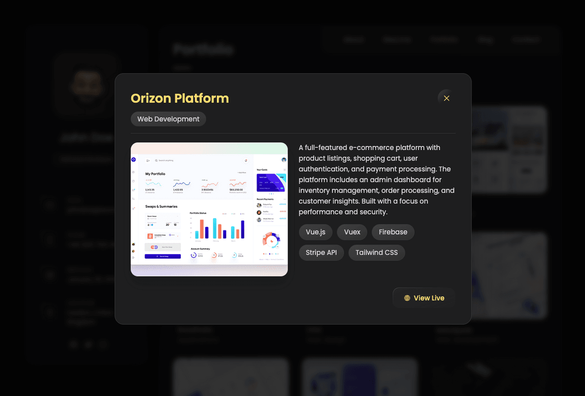 Professional Portfolio Template - "DevFolio Pro"