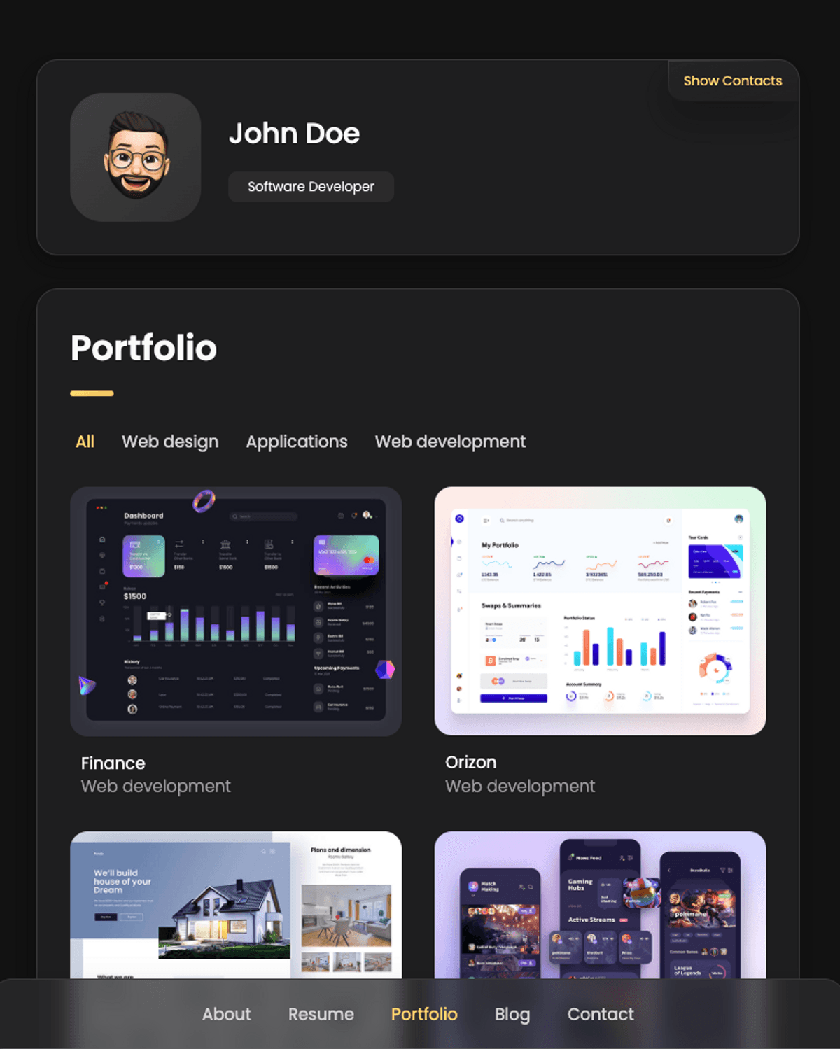Professional Portfolio Template - "DevFolio Pro"