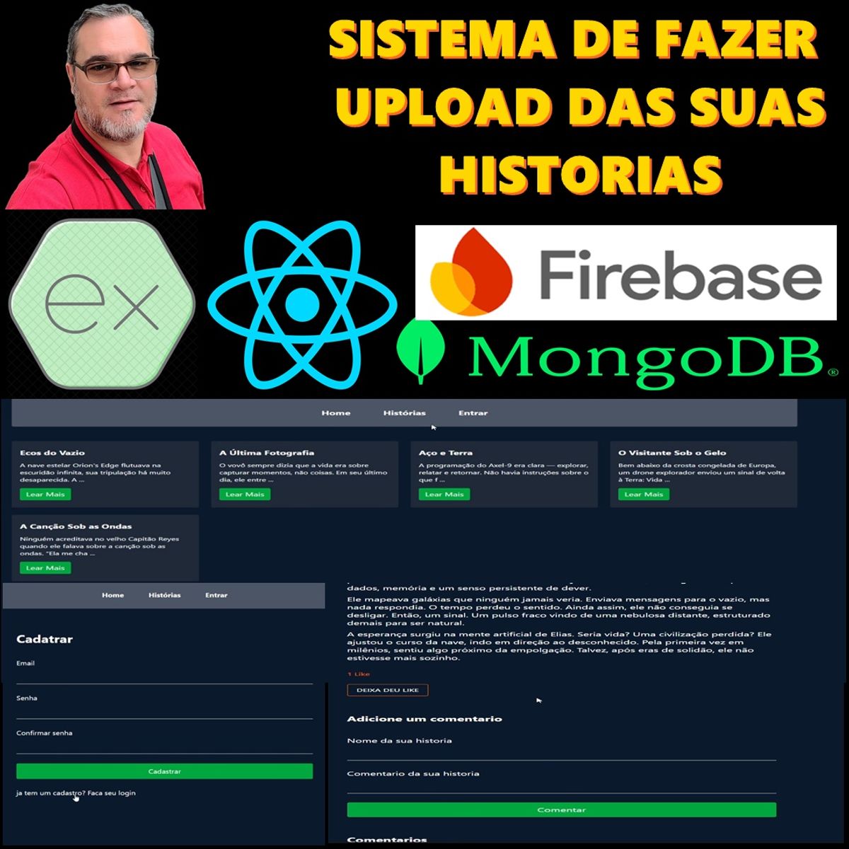 Hist&oacute;rias  &ndash; Compartilhe e Guarde Suas Aventuras!