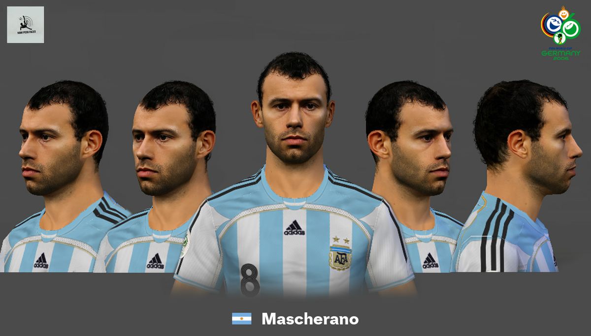 Javier Mascherano PES6 Face (Converted From EA25)