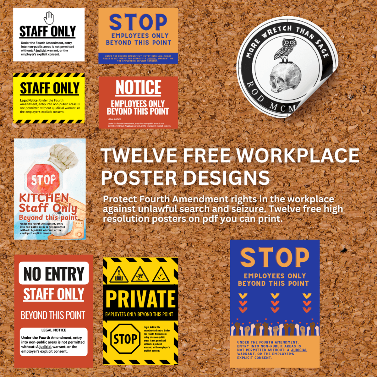 FREE DOWNLOAD  - 12 WORKPLACE RIGHTS POSTER DESIGNS