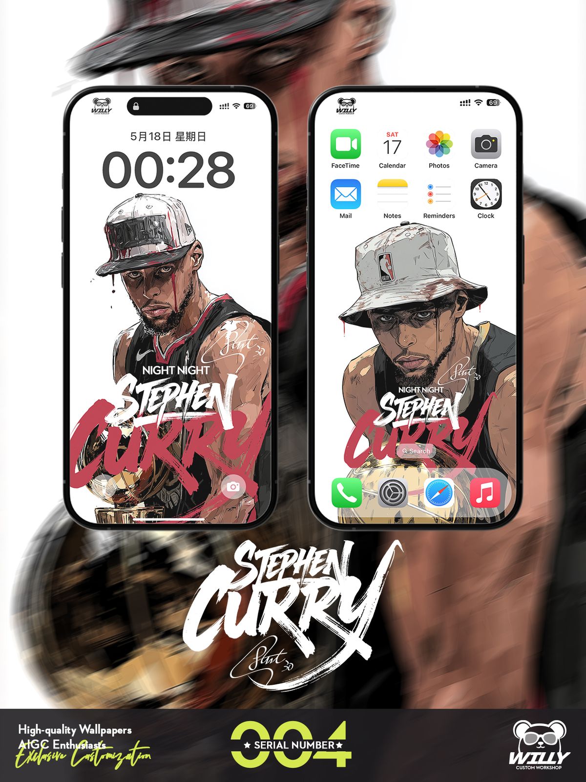 WARRIOR-StephenCurry No.004｜Live wallpaper (Android/IOS)