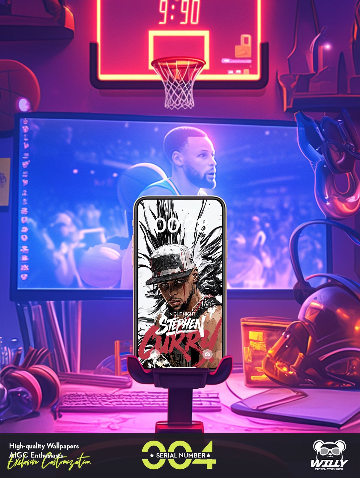 WARRIOR-StephenCurry No.004｜Live wallpaper (Android/IOS)