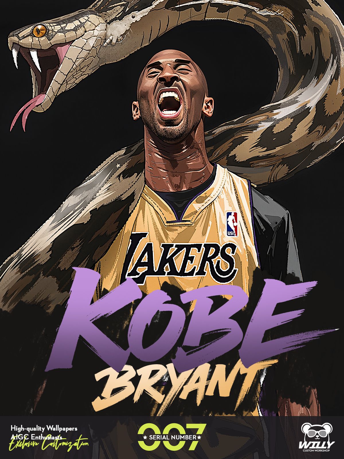 MAMBA-KobeBryant No.007｜LIVE Wallpaper (Android/IOS)