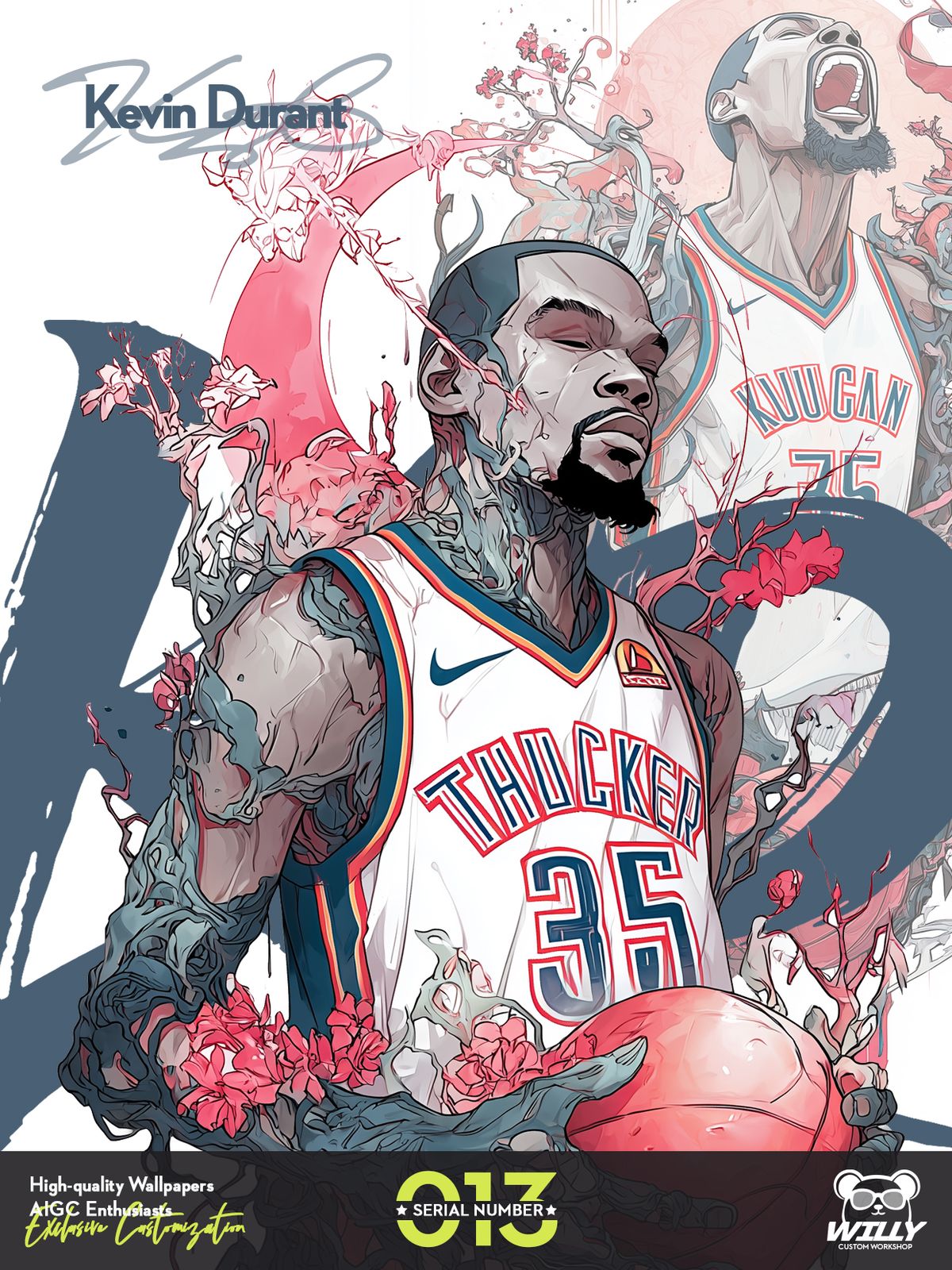 GRIM REAPER-Kevin Durant No.013｜LIVE Wallpaper (Android/IOS)