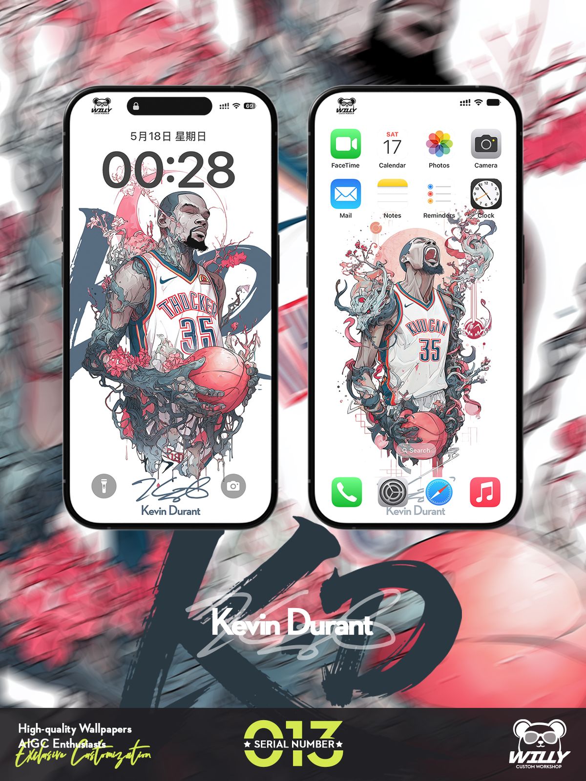 GRIM REAPER-Kevin Durant No.013｜LIVE Wallpaper (Android/IOS)