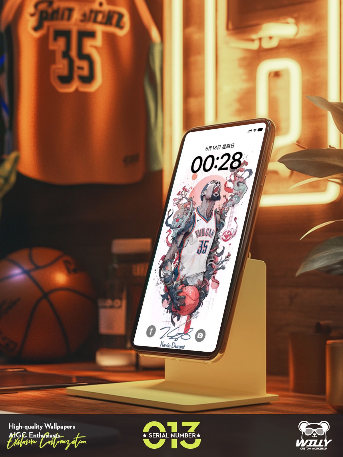 GRIM REAPER-Kevin Durant No.013｜LIVE Wallpaper (Android/IOS)