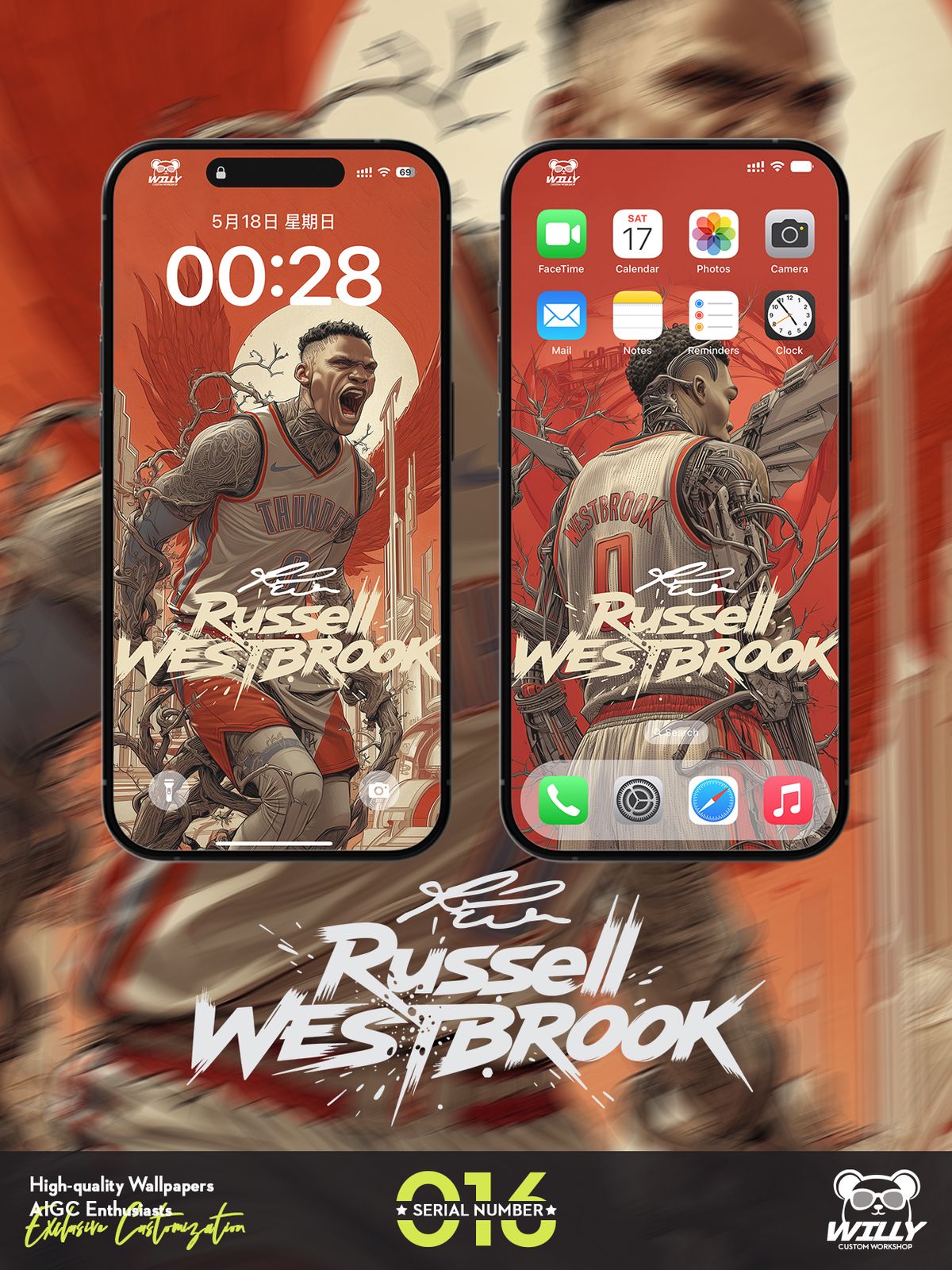 BRODIE-Russell Westbrook No.016｜LIVE Wallpaper (Android/IOS)