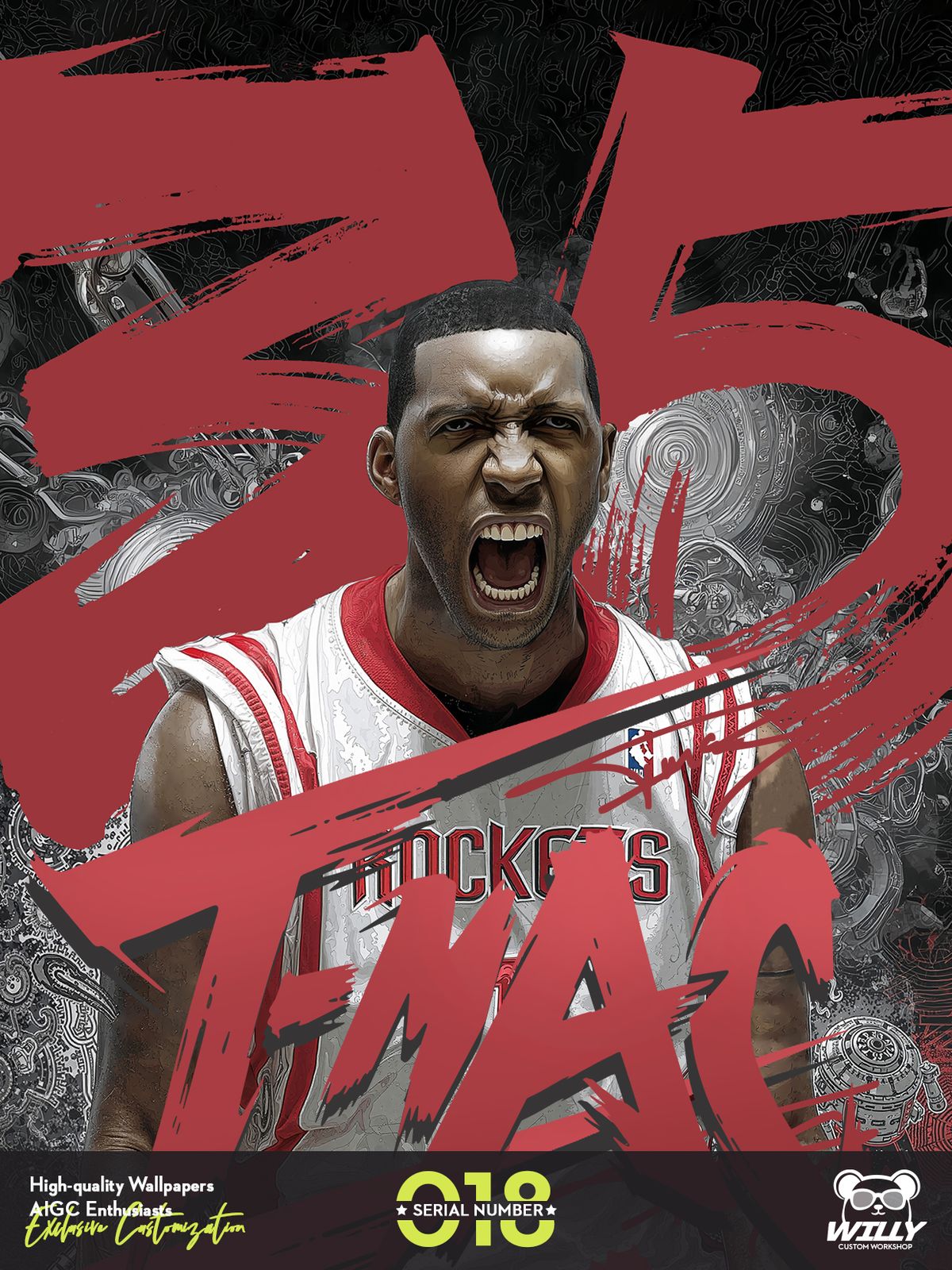 T-MAC-Tracy McGrady No.018｜LIVE Wallpaper(Android/IOS)