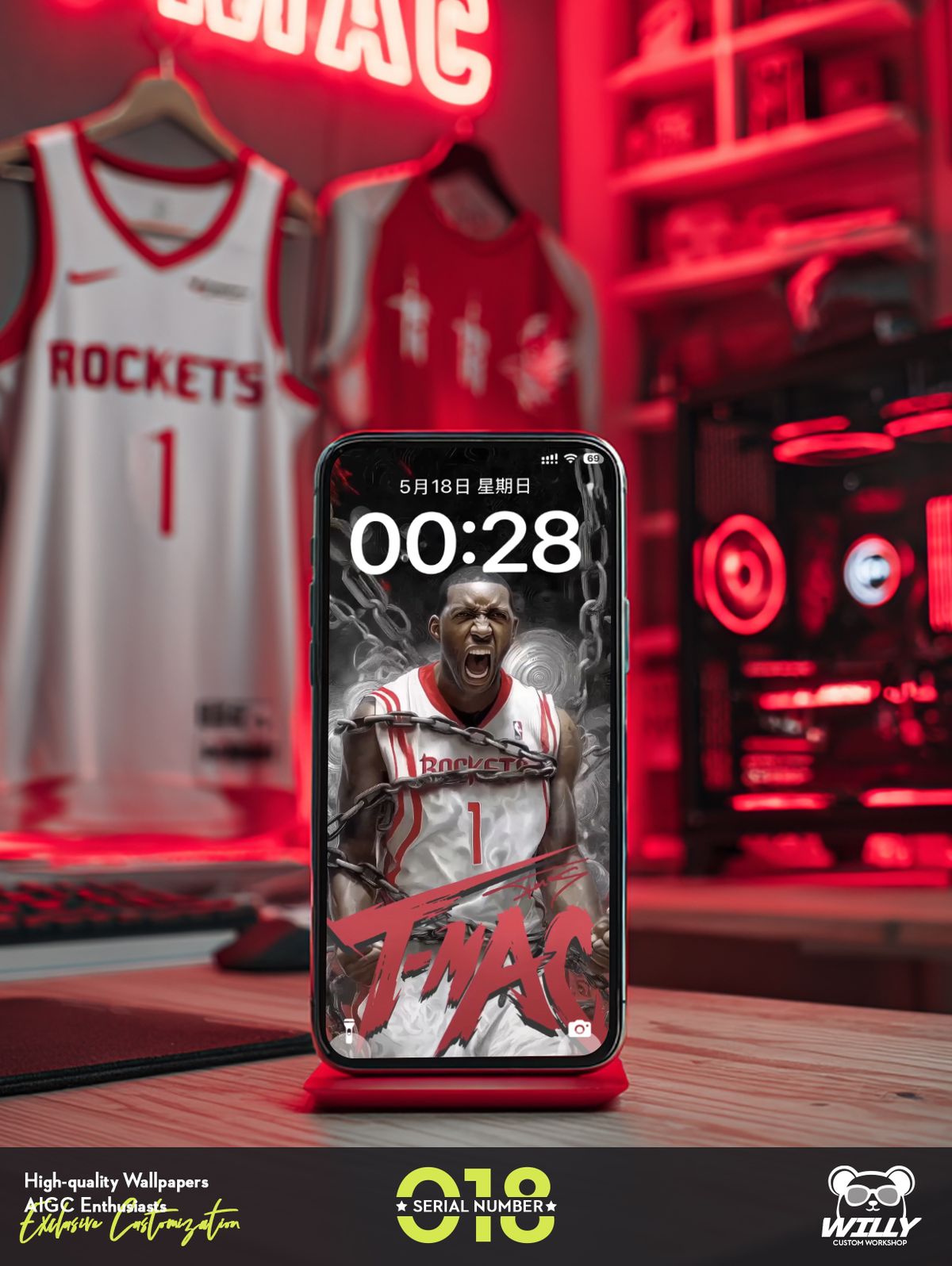 T-MAC-Tracy McGrady No.018｜LIVE Wallpaper(Android/IOS)
