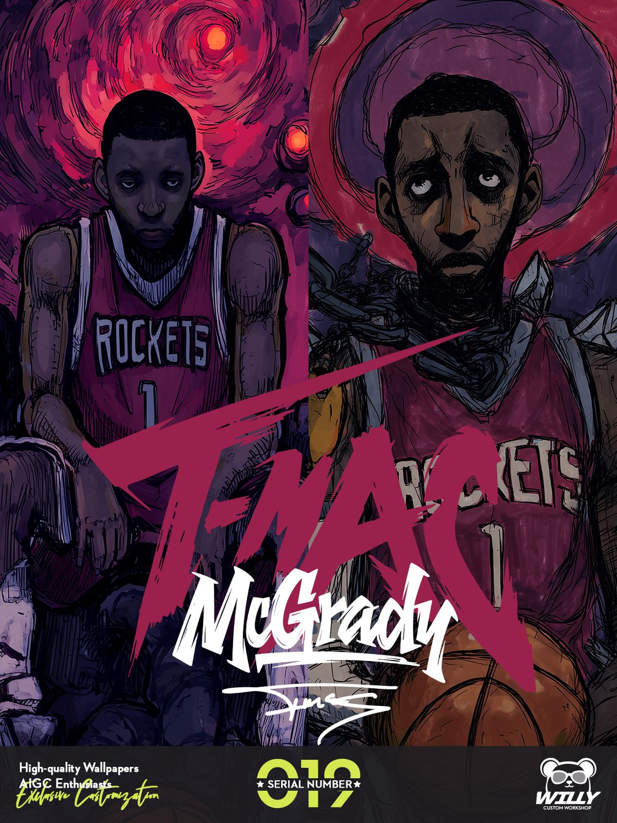 T-MAC-Tracy McGrady No.019｜LIVE Wallpaper(Android/IOS)