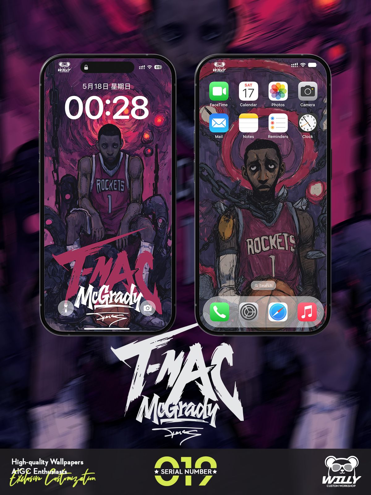 T-MAC-Tracy McGrady No.019｜LIVE Wallpaper(Android/IOS)