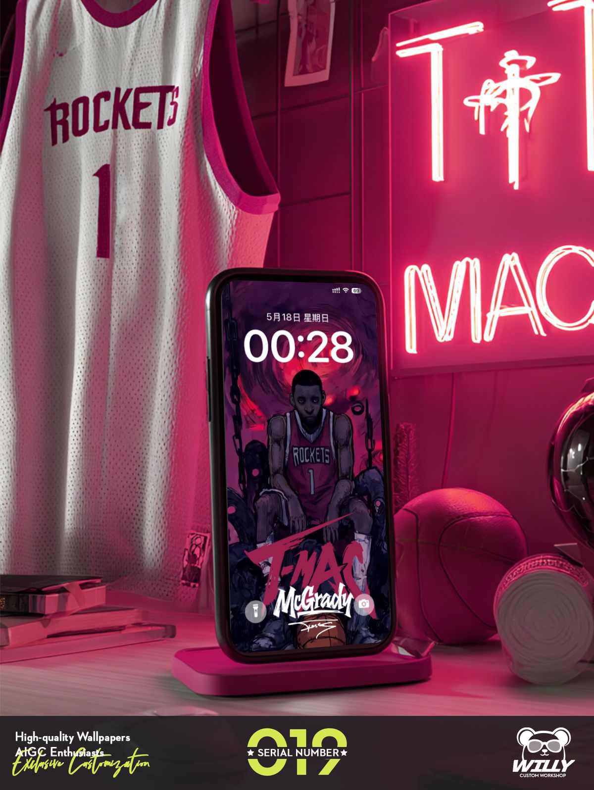 T-MAC-Tracy McGrady No.019｜LIVE Wallpaper(Android/IOS)