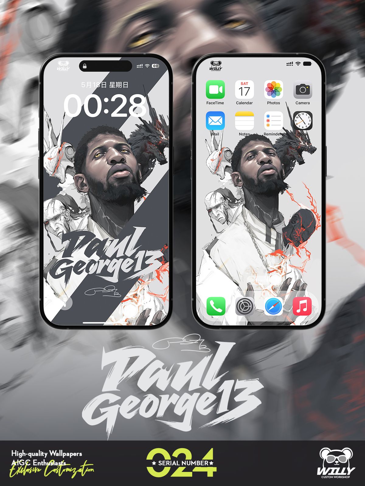 PG13-Paul George No.024｜LIVE Wallpaper (Android/IOS)