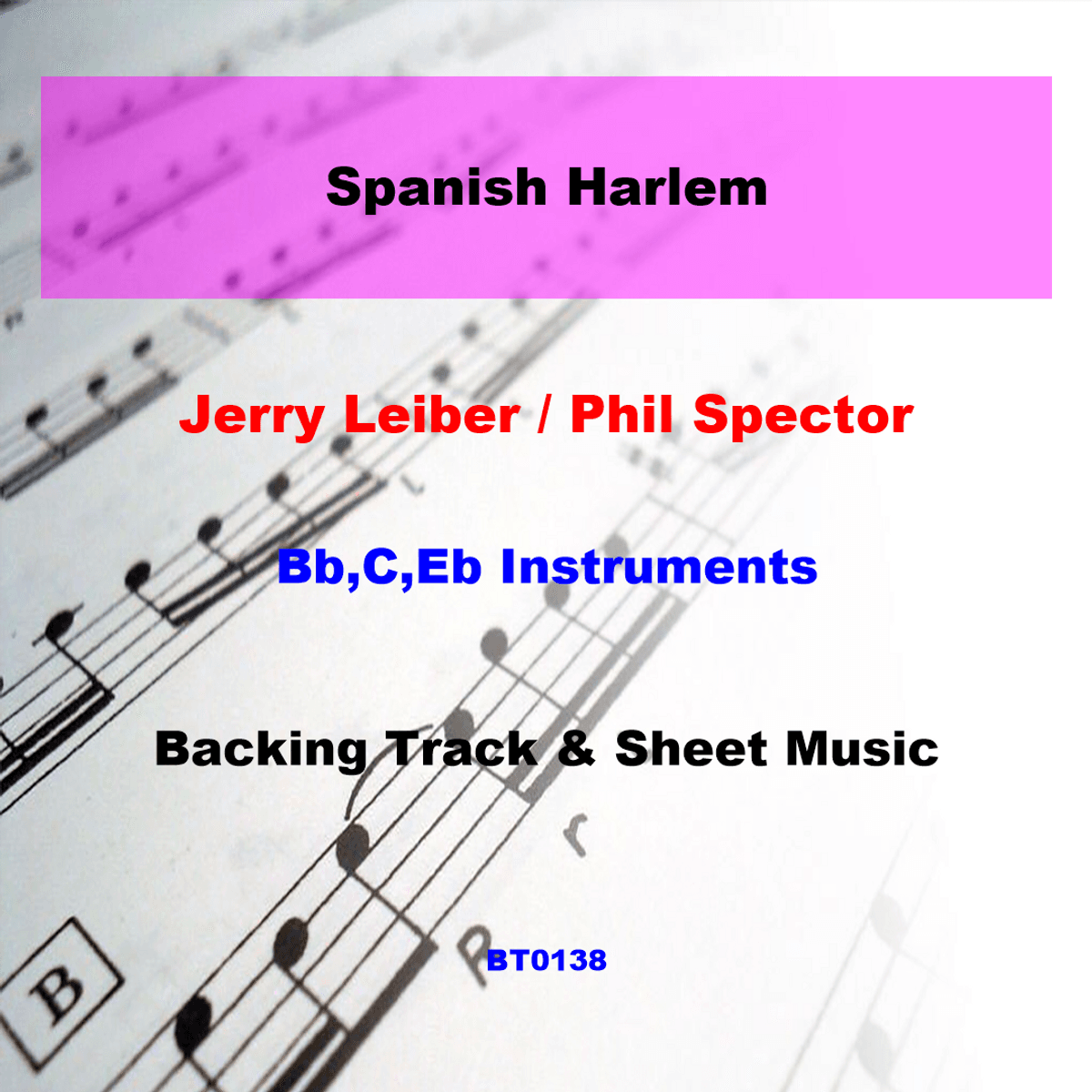 BT0138 Spanish Harlem Backing Track and Sheet Music