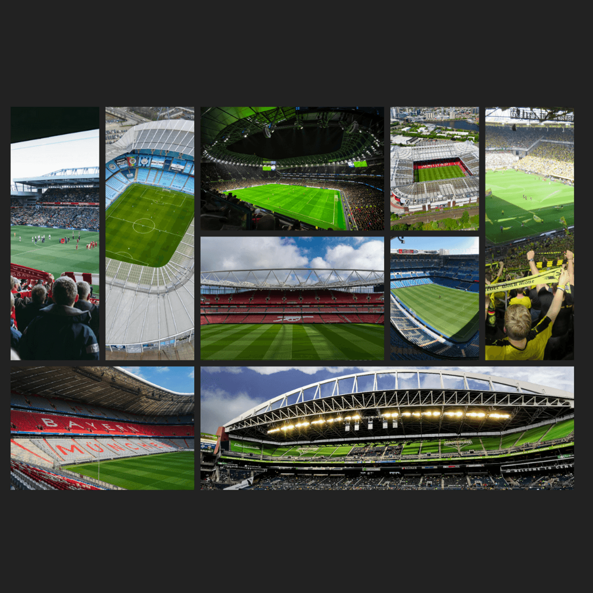 Football Stadiums Bento Grid