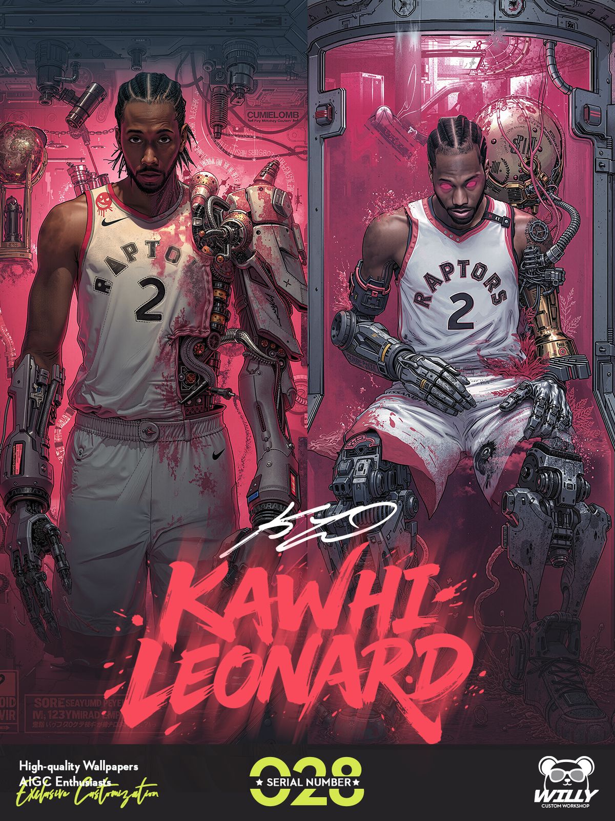 ROBOT-Kawhi Leonard No.028｜LIVE Wallpaper (Android/IOS)