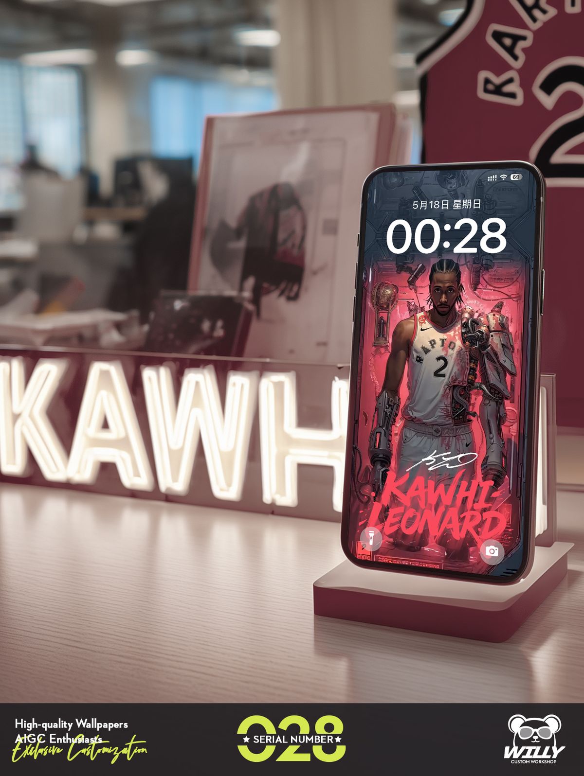 ROBOT-Kawhi Leonard No.028｜LIVE Wallpaper (Android/IOS)