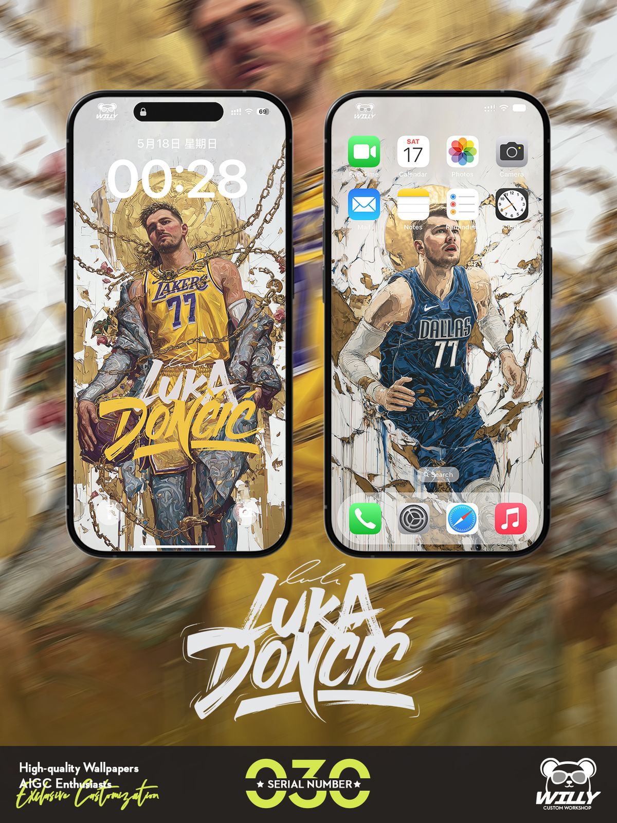 D77-Luka Doncic No.030｜LIVE Wallpaper (Android/IOS)