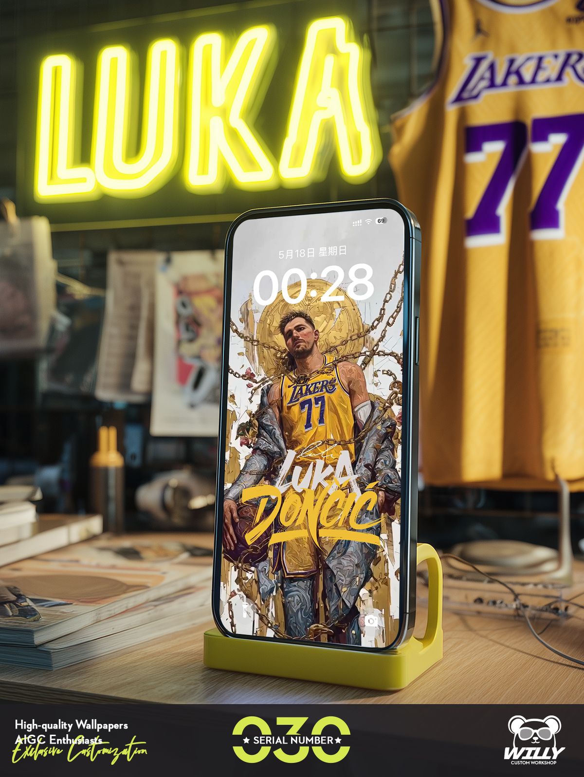 D77-Luka Doncic No.030｜LIVE Wallpaper (Android/IOS)