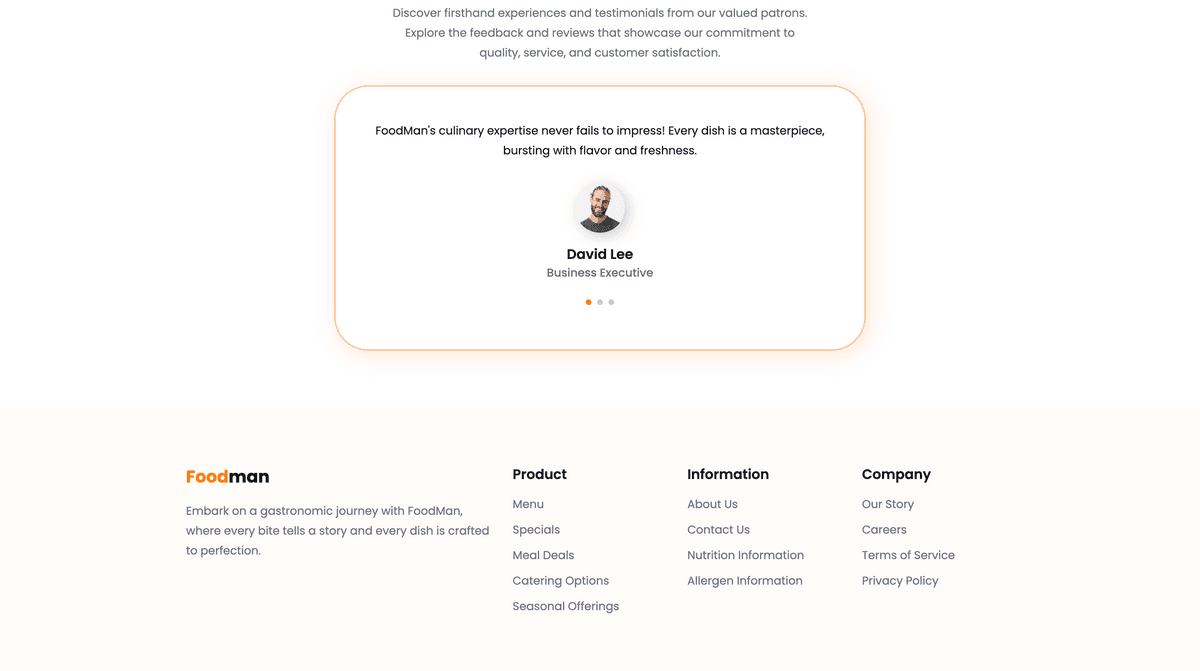 🍽️ Foodman &ndash; Complete Food & Restaurant Website