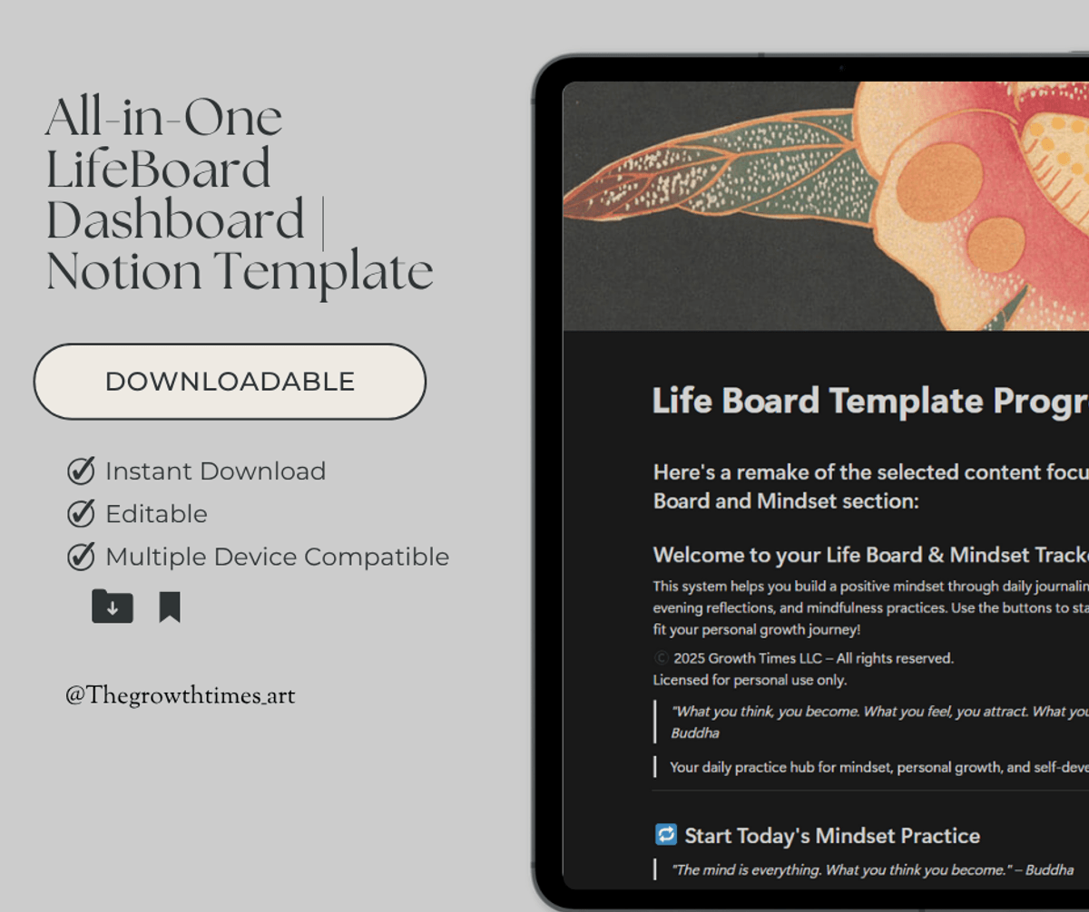 ☕️ Your LifeBoard Template is Available!