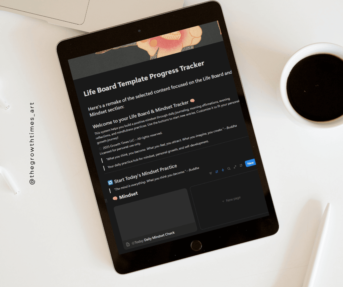 ☕️ Your LifeBoard Template is Available!