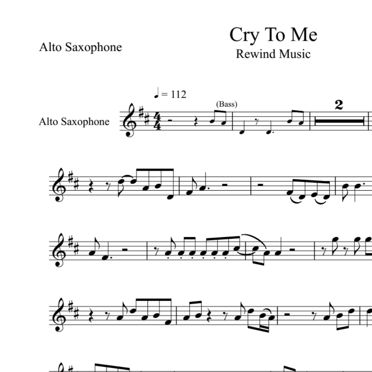 BT0197 Cry To Me Backing Track and Sheet Music