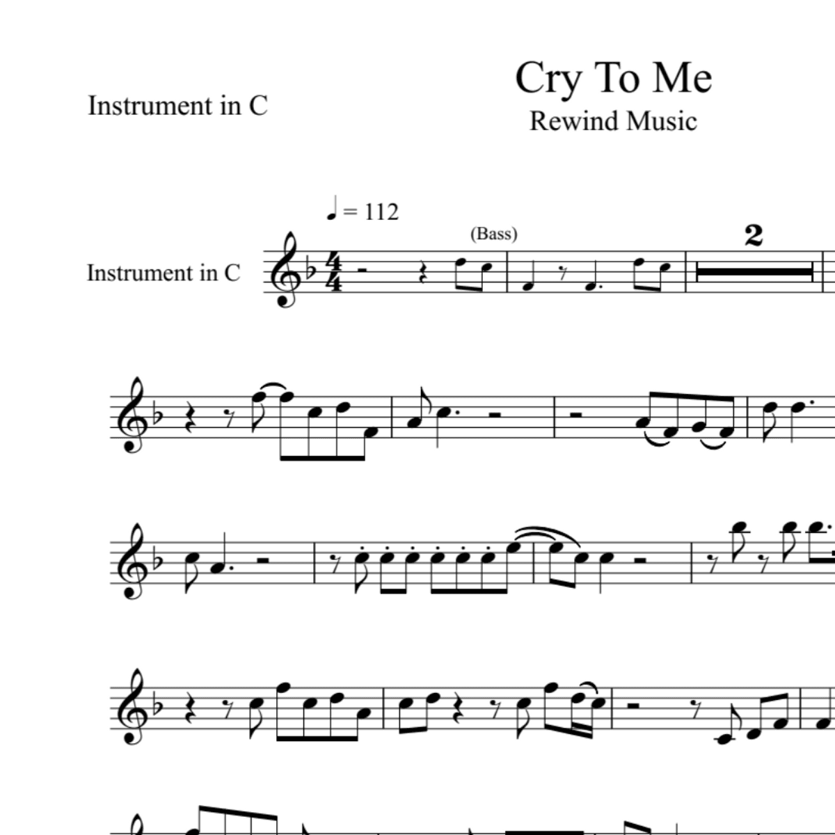 BT0197 Cry To Me Backing Track and Sheet Music