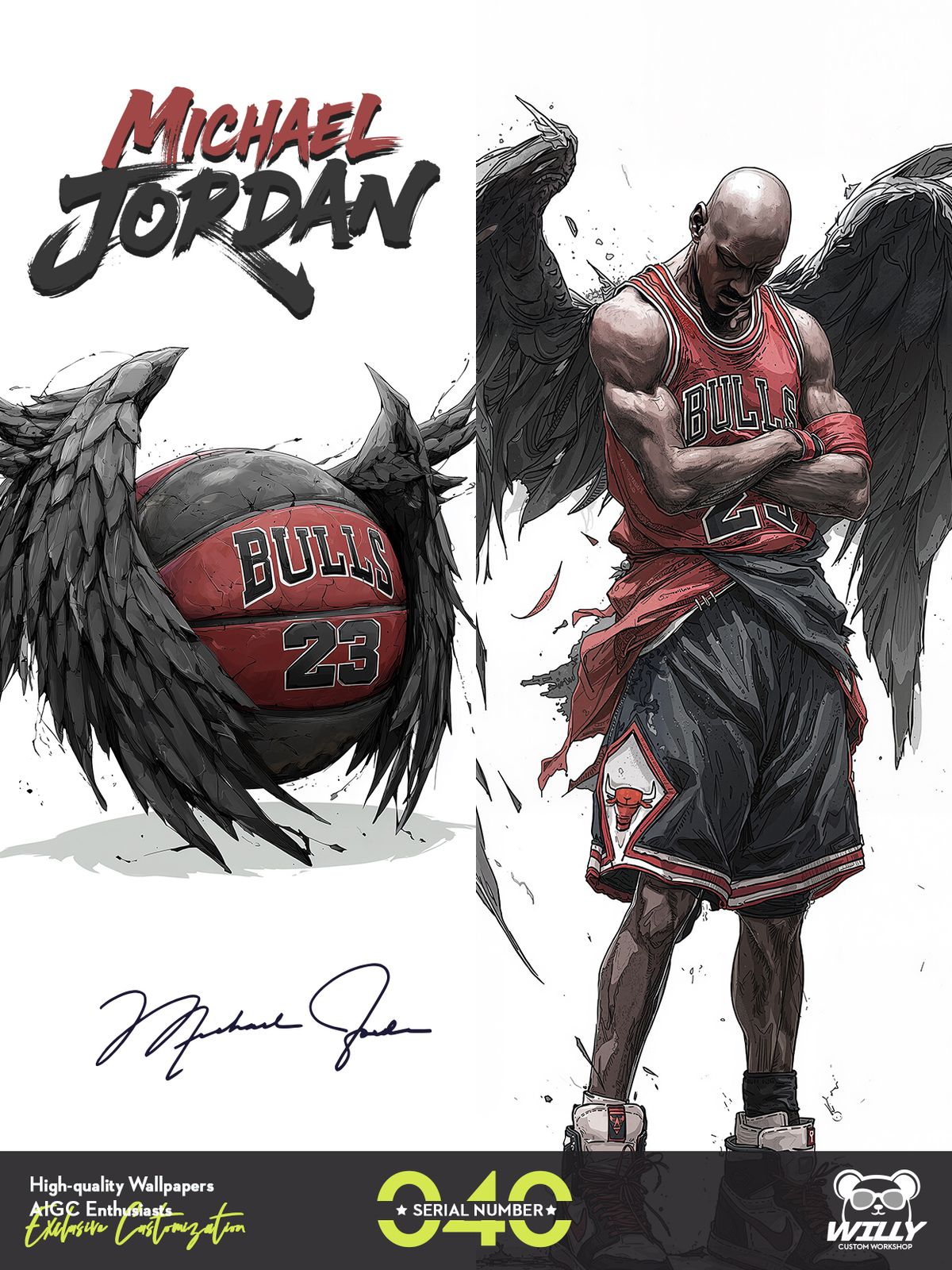 MJ-MichaelJordan No.040｜LIVE Wallpaper (Android/IOS)
