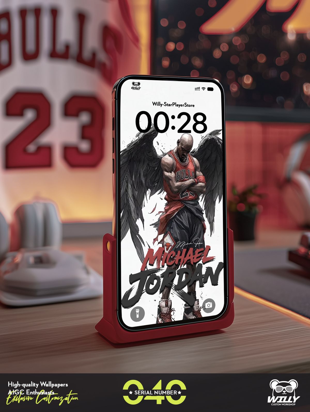 MJ-MichaelJordan No.040｜LIVE Wallpaper (Android/IOS)