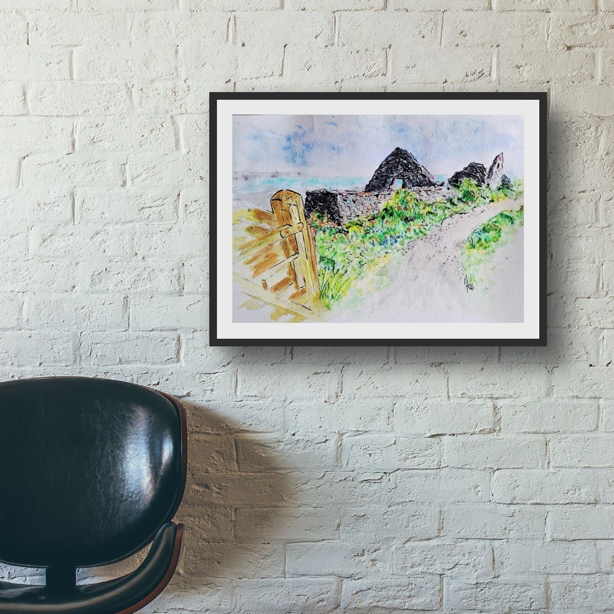 OFFER! Pay What You Feel - Mounted Print 8in x 6in- 'Peace Beside The Ocean' - Salt House Ruins - Port Eynon