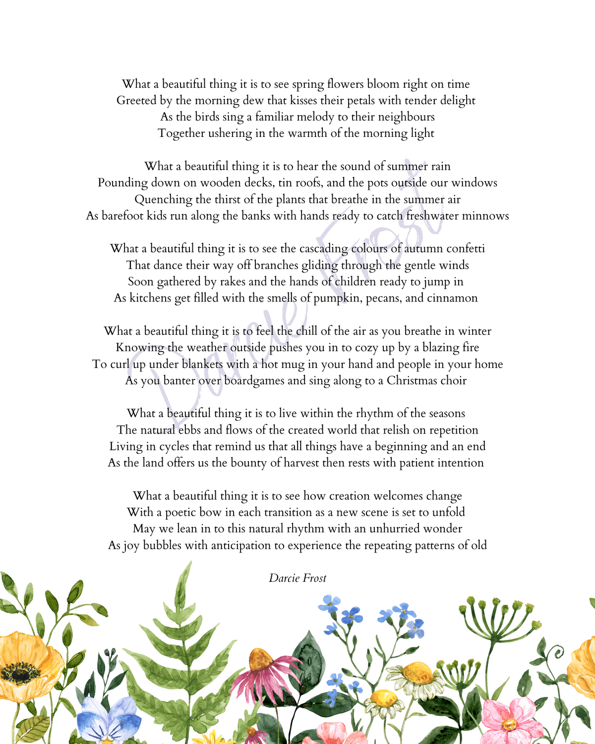 The Rhythm of Repetition (Poetry Print)