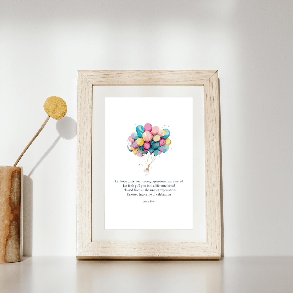 Let Hope Carry You (Poetry Print)