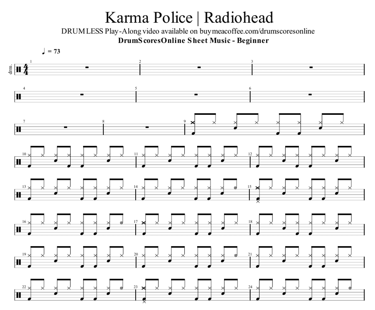 Karma Police - Radiohead | Sheet Music PDF and GP Files