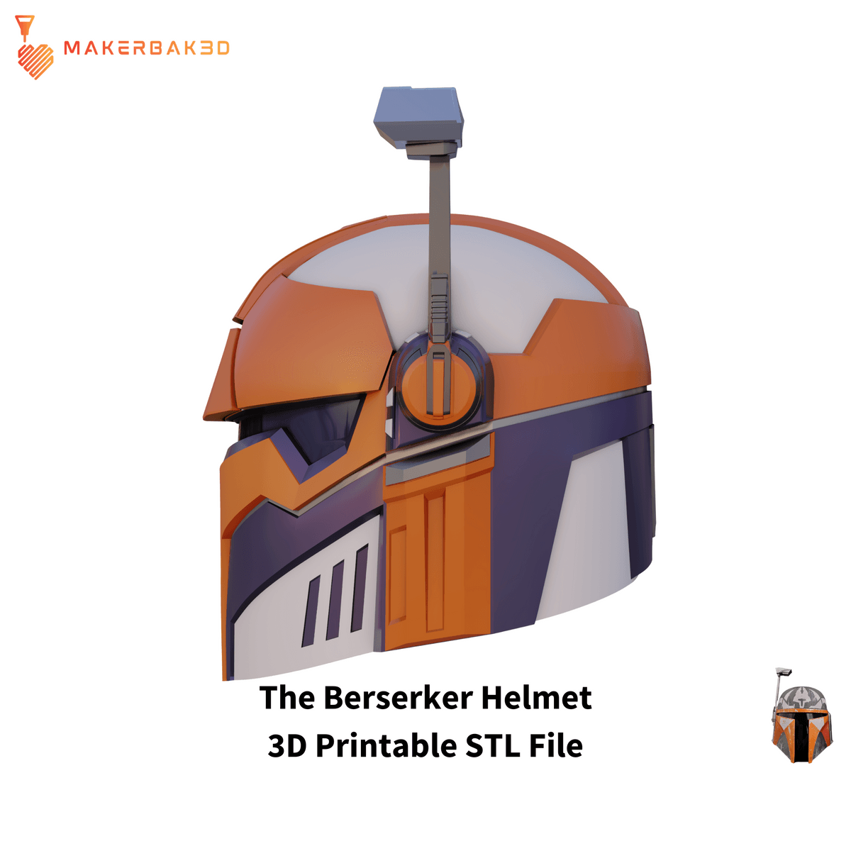The Berserker: Heavy Inspired Helmet | 3D Printable STL File