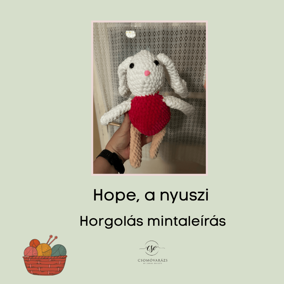 Hope a ny&uacute;l horgol&aacute;smint&aacute;ja pamut &eacute;s pl&uuml;ssfonallal, 2 minta egyben
